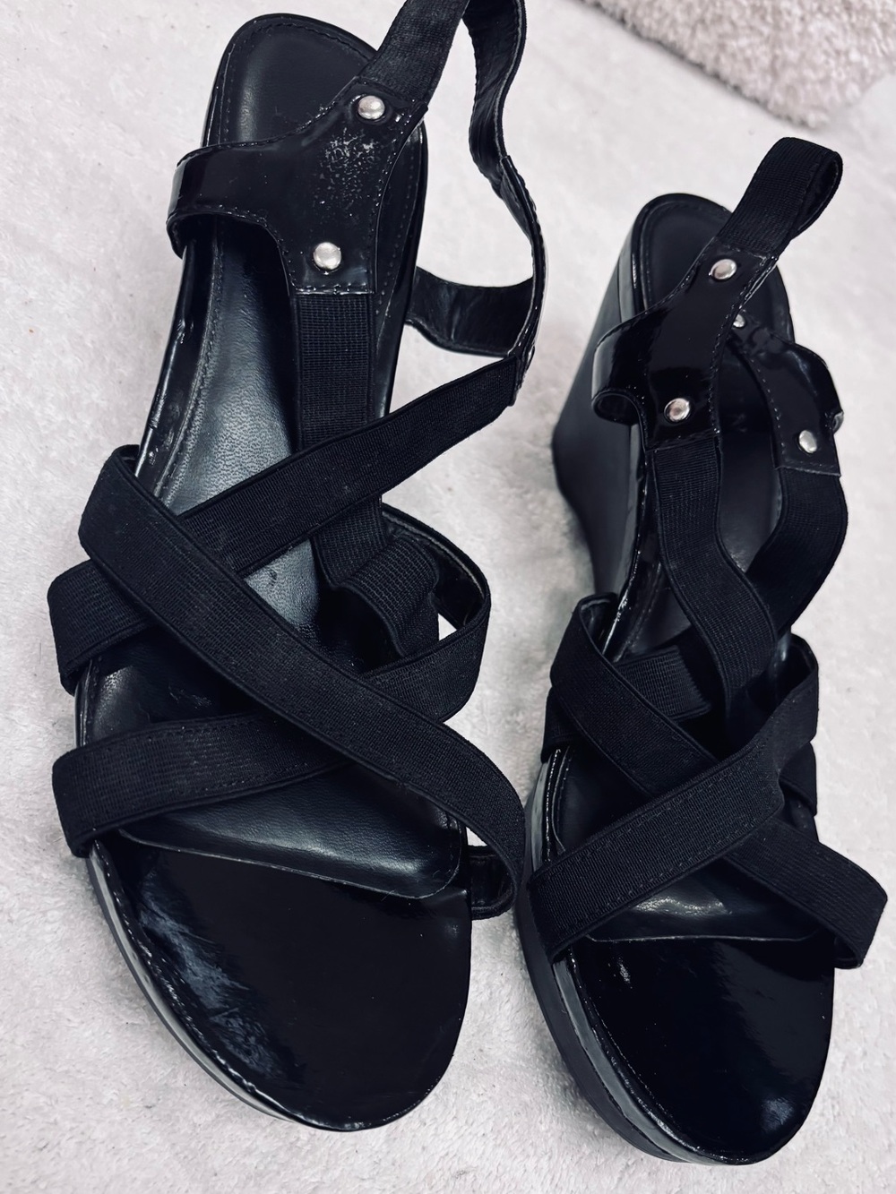 Almost Brand New Wedges By Ralph Lauren - Size 9.5B - wedge 3 inches - Box 20